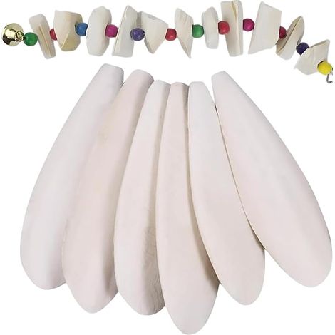 11-13cm Cuttlefish Bone Bird Turtle Toys Parrot Chew Cuttlefish Bone Birds Parrots Chew Toys with for Reptiles Turtles Snails (1/5)