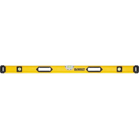 Dewalt – Niveau à bulle 120 cm – 3 fioles acryliques – Corps robuste avec protection caoutchouc – Prise en main ergonomique