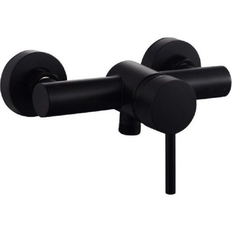 Trade Shop - Grifería Moderna De Baño Negro Mate Mezclador De Ducha Giratorio 87394 - (1/4)