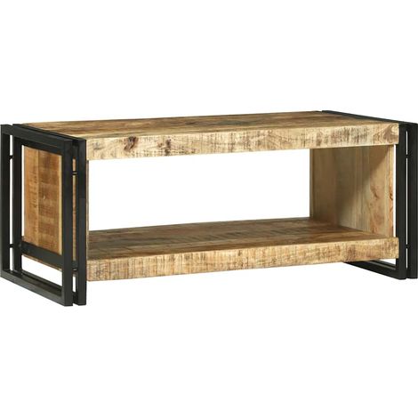 Table basse,Table d'appoint,Table de Salon Marron 90 x 50 x 38 cm Bois de manguier brut massif CFW15926 (1/5)