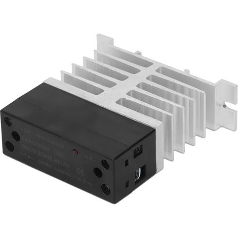Halbleiterrelais, ABS-Gehäuse, 3–32 V DC bis 24–480 V AC, flammhemmend isoliert, SSR-Replay (1/5)