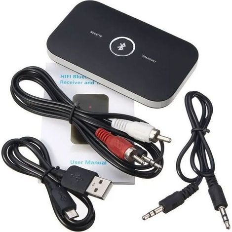 HIFI sans fil Bluetooth 2 in1 audio émetteur récepteur 3.5MM adaptateur de musique RCA