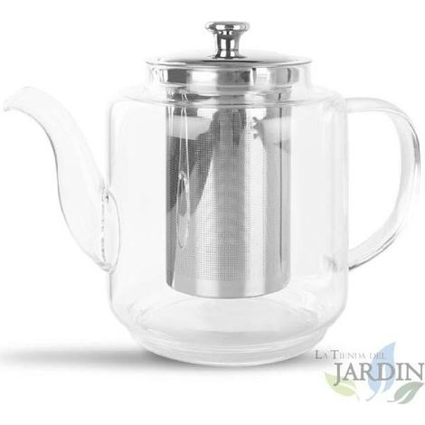 Tetera de Vidrio Borosilicato  Capacidad 1000 ml  Tetera de Cristal con Alta Resistencia TÃ©rmica  Ideal para TÃ© e Infusiones
