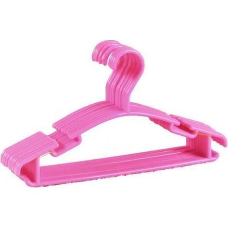 ROSE Lot de 50 cintres pour bebe et enfant en plastique sur crochet pour fille ou garcon (1/4)