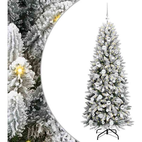 Árbol de Navidad artificial 180 cm PVC y Plástico y Acero y PE vidaXL