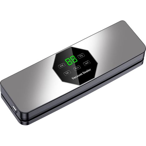 Machine d'étanchéité sous vide Sceller Automatique complète avec stérilisation UV Affichage numérique de base détachable Strong Power Aliments Gris UE (1/5)