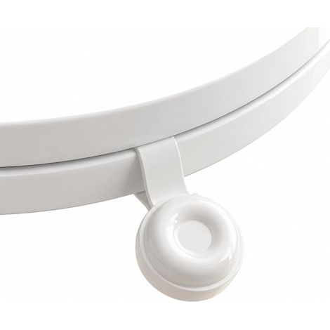 Poignée de siège de toilette – Poignée réglable sans contact avec sangle flexible et fermeture à verrouillage par rotation, blanche. (1/5)