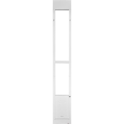 Porte coulissante pour chien en verre ajustable 2311-2439 mm,cadre aluminium,charnières métalliques,design sécurisé 2604 x 4128 mm (1/5)