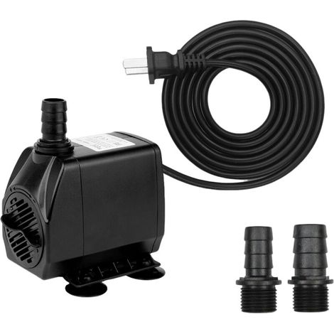 Extrem leise, regulierbare Aquariumpumpe mit 4 Saugnäpfen für Teichbrunnen, 2 Düsen, 45 W, 2400 l/h (1/5)