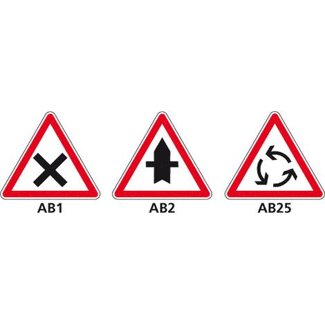 SIGNAUX D'INTERSECTION ET DE PRIORITÉ - TYPE AB (AB1galva) - FORME TRIANGLE - AB2 - 700 x 700 mm