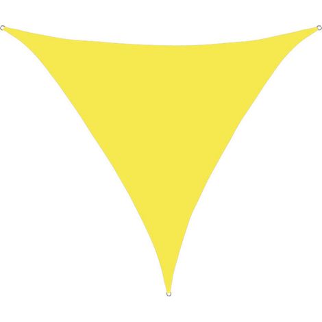 Lntyq Voile D'ombrage Triangulaire, Store Pare-Soleil étanche, Protection UV, pour Jardin Extérieur Terrasse Cour(3x3x3m,Jaune Fluo)