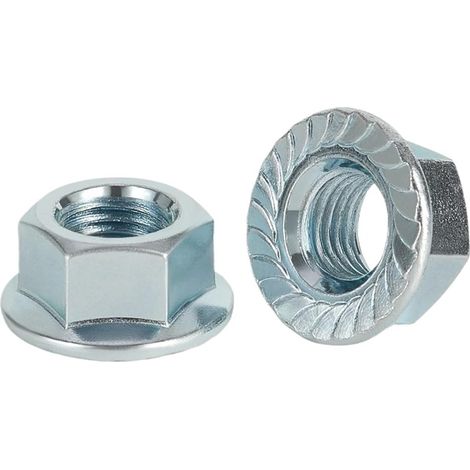 Écrou hexagonal à bride filetage gauche M4 M5 M6 M8 M10 M12 (1/5)