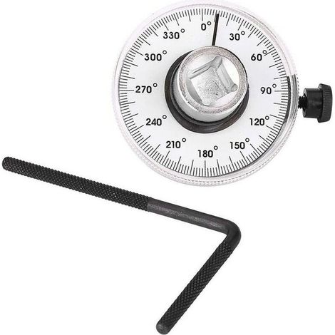 360° Jauge de Serrage Angulaire , 1/2 pouce Jauge d'angle Réglable Angle d'entraînement Couple Angulaire Clé Mesure Voiture Gauge (1/5)