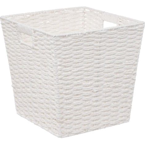 Panier de Rangement Carré "Mix'n'Modul" 31x31cm Blanc (1/3)