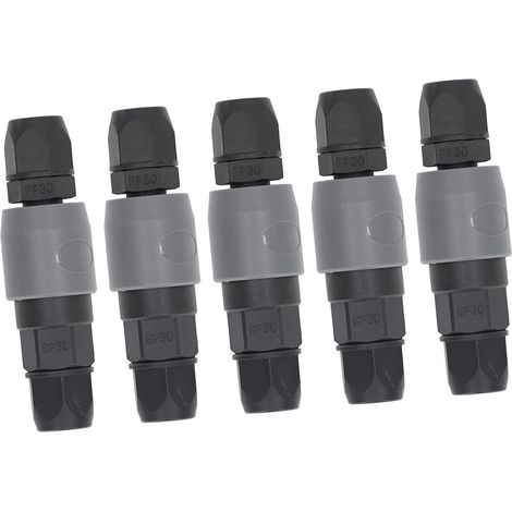 Jeu de 5 raccords rapides pneumatiques type C, coupleur auto-bloquant pour compresseur d'air, embout et prise (SP+PP30) (1/5)