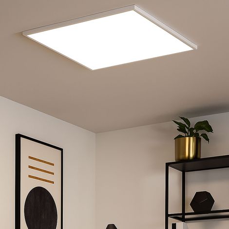 Pannello a soffitto Pannello a plafone Pannello a plafone Luce da soggiorno bianca Plafoniera, acciaio plastica, 1x LED 33 watt 4250 lumen bianco caldo, LxLxH 59,5x59,5x6 cm (1/5)