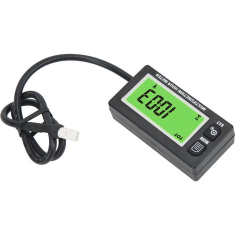 Tachimetro digitale Jeffergarden 0-25000 giri/minuto 0-999999 ore, contaore, display LCD, impermeabile IP65, universale, per moto, ATV, tosaerba (1/4)