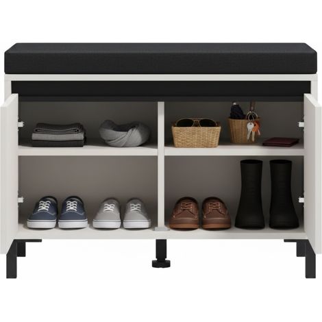 Mobile da Ingresso Force, un Ripiano, 2 Ante, 2 Vani, 80x40x57h cm Bianco Crema