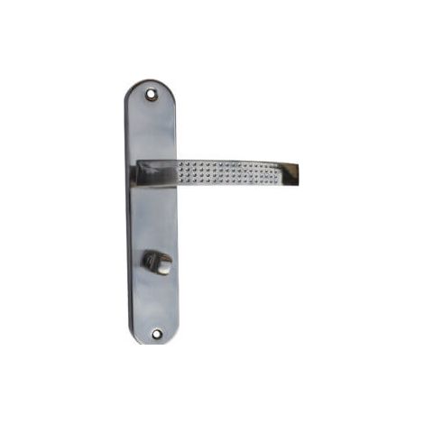 Quincadeco – Poignée de porte coulissante Elona condamnation – Aluminium nickel mat – Plaques rondes avec bouton réversible – Pour épaisseur de porte 38 à 46 mm