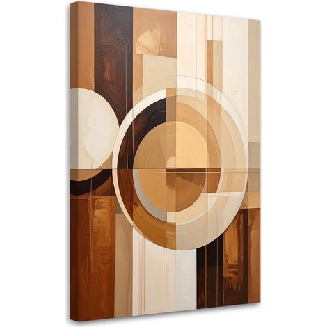 Wandbild Abstrakte geometrische Formen in Beige 40x60 cm (1/5)
