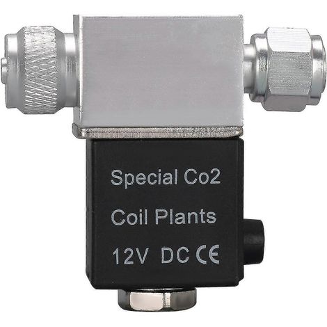 Électrovanne CO2 pour régulateur d'aquarium, filetage externe 12 V CC (1/5)