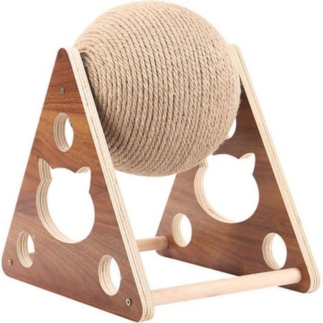 Cat scratching post, natural sisal scratching ball, with ball, dimensions 17 x 18 x 19 cm (1/5)