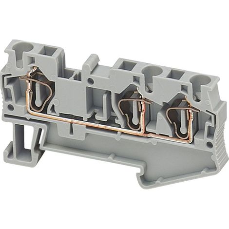 Schneider NSYTRR43 Spring terminal - passing - 3 points - 4mm2 - grey