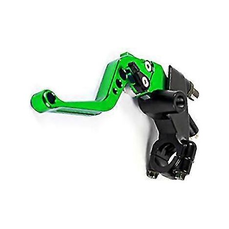 Levier de maître-cylindre de frein et d'embrayage hydraulique Alconstar 7/8" pour motos Harley, Honda, Yamaha, Kawasaki et Suzuki - vert, côté gauche (1/5)