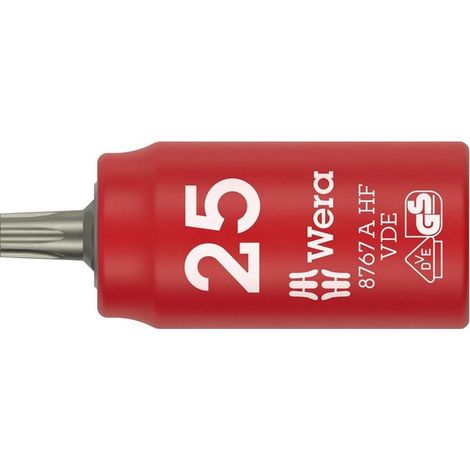 WERA Steckschlüsseleinsatz 8767 A VDE HF 1/4 ″TX 25 Länge 36 mm (1/4)