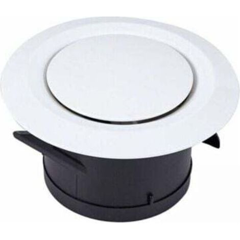 Bouche d'extraction et d'insufflation d'air Ø120, SL.GT 3 griffes articulées - Grille de ventilation plastique ronde orientable - Ventilation par ventilateur