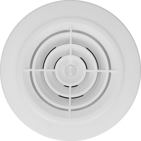 Couvercle bouche d'aération rond pivotant réglable remplacement sortie d'air pour salle de bain cuisine 10cm polypropylène ABS (1/5)
