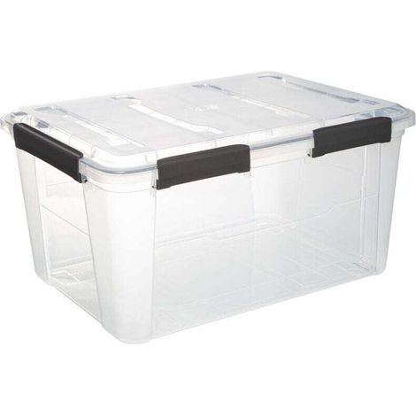 50-Liter-Aufbewahrungsbox aus Kunststoff mit Clipverschluss (protect+) (1/4)