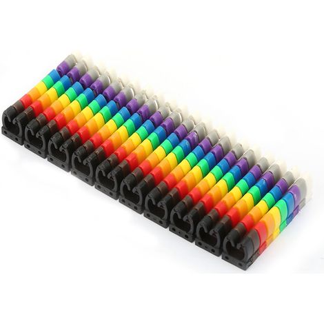 Digitale Nummerierung von Kabelkanälen, Kabelmarkierung, farbig (100 Stück, 4 mm²) (1/5)