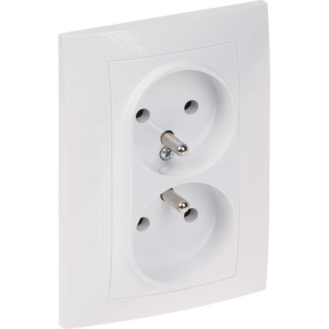 Enchufe doble SANTRA/4135-00/EPN 230V 16A Electroplástico