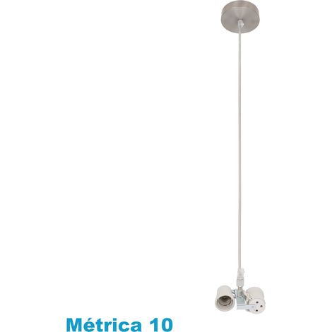 armadio pensile faccia a vista 2xe27 nichel m10 regx10x10 cm
