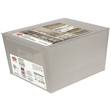 Snips Scatola Porta Scarpe Organizer Impilabile In Plastica 37 x 27.7 x 19 cm Trasparente Made In Italy