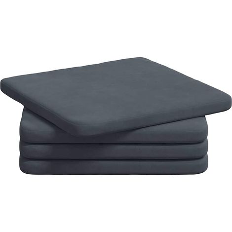 Maison Exclusive - Cojines para asiento 4 pcs Gris oscuro 40 x 40