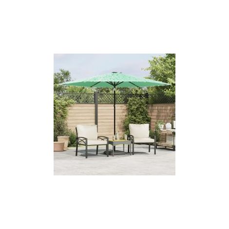 Parasol de jardin avec mât en acier vert 288x288x225 (1/5)