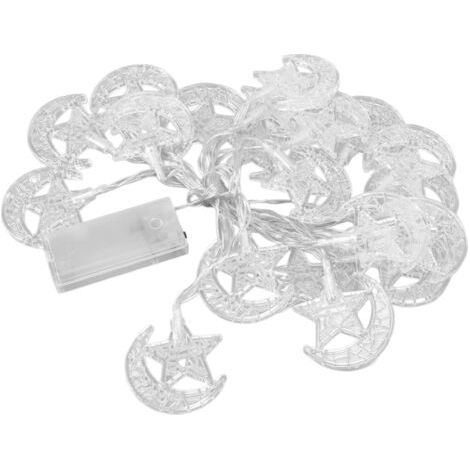 Jeffergarden 20LED Ramadan lampe chane fée ornement Eid Mubarak chane lumières 3 mètres pour fête d'anniversaire de mariage (1/4)
