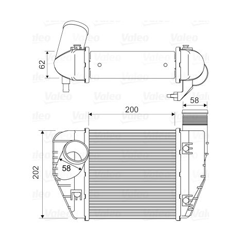 Intercooler, échangeur Valeo 818326 AUDI 4F0145805AA 4F0145805AD 4F0145805J