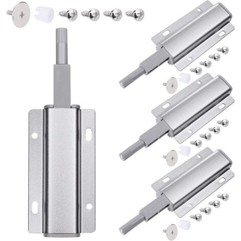 Push to Open Aimant Porte Placard, 4Pcs Loquet Magnetique Push Open Amortisseur, Push to Ope Amortisseur pour Porte, Tiroir, Meuble (1/4)