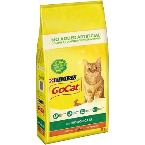 Go Cat Complete Indoor Cat Chicken and Added Veg 2kg PK4 - 111306 (1/2)