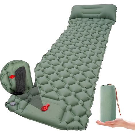 Single Inflatable Camping Beach Mattress with Foot Pump Lightweight (1/5)