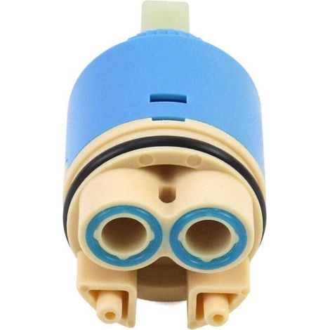 Ersatz-Keramikkartusche für Mischbatterien, 35-mm-Keramikkartusche für Küche oder Bad, blau, mit Sockel (1/5)
