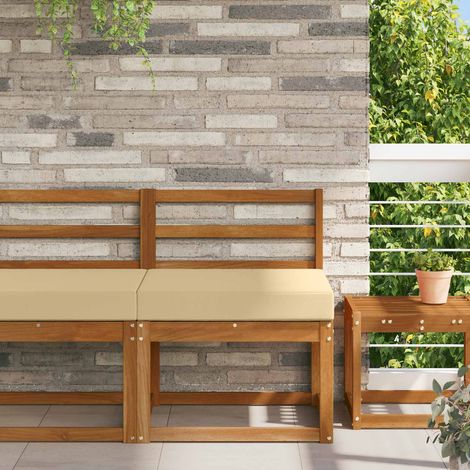 Sofakissen für draußen Beige 60 x 60 x 8 cm Polyester