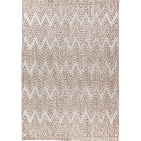 Tappeto Sarai 200 Beige con Motivo Chevron 160x230 cm (1/4)
