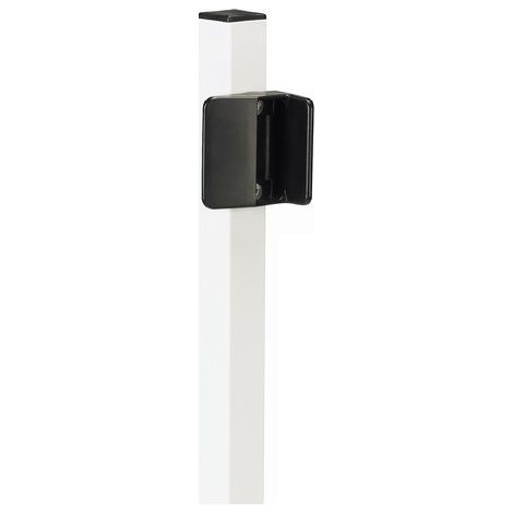 Deco Fer Forge – Gâche tube carré 40mm – Compatible tubes 40x40mm – Gâche de sécurité pour piscine – Hauteur 92mm, largeur 79mm (1/5)