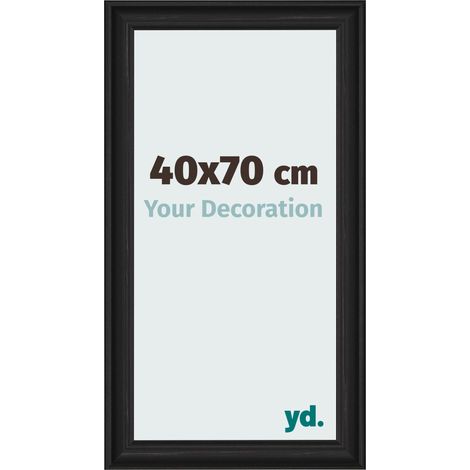 yd. - Cadre photo 40x70 - Noir Grain de Bois - MDF - Lazio