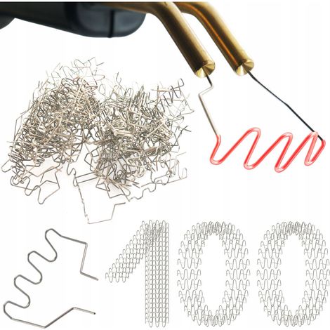 Punti metallici di riparazione in plastica RS98, 100 pezzi, 0,8 mm, forma ondulata extra large (1/5)