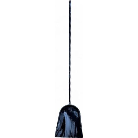 Paletta per Cenere con Manico Extra Lungo, Nero, 80 cm Lunghezza Totale, 60 cm Lunghezza Manico, 20 cm Lunghezza Paletta